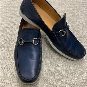 Magnanni Navy Loafers